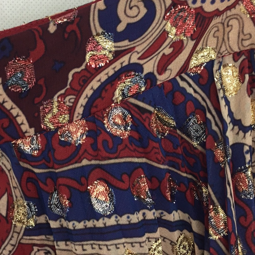 HAUTE HIPPIE Sunburst Metallic Print Skirt - Picture 9 of 12